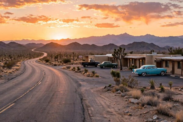 Route 66 road trip guide — neon signs along historic Route 66